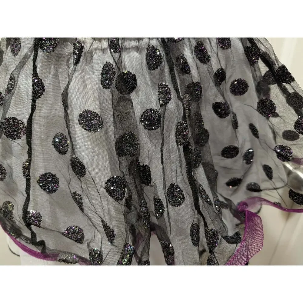 Weissman Dance Costume Living For The Rhythm Purple Sequin Tank Dress Size MC